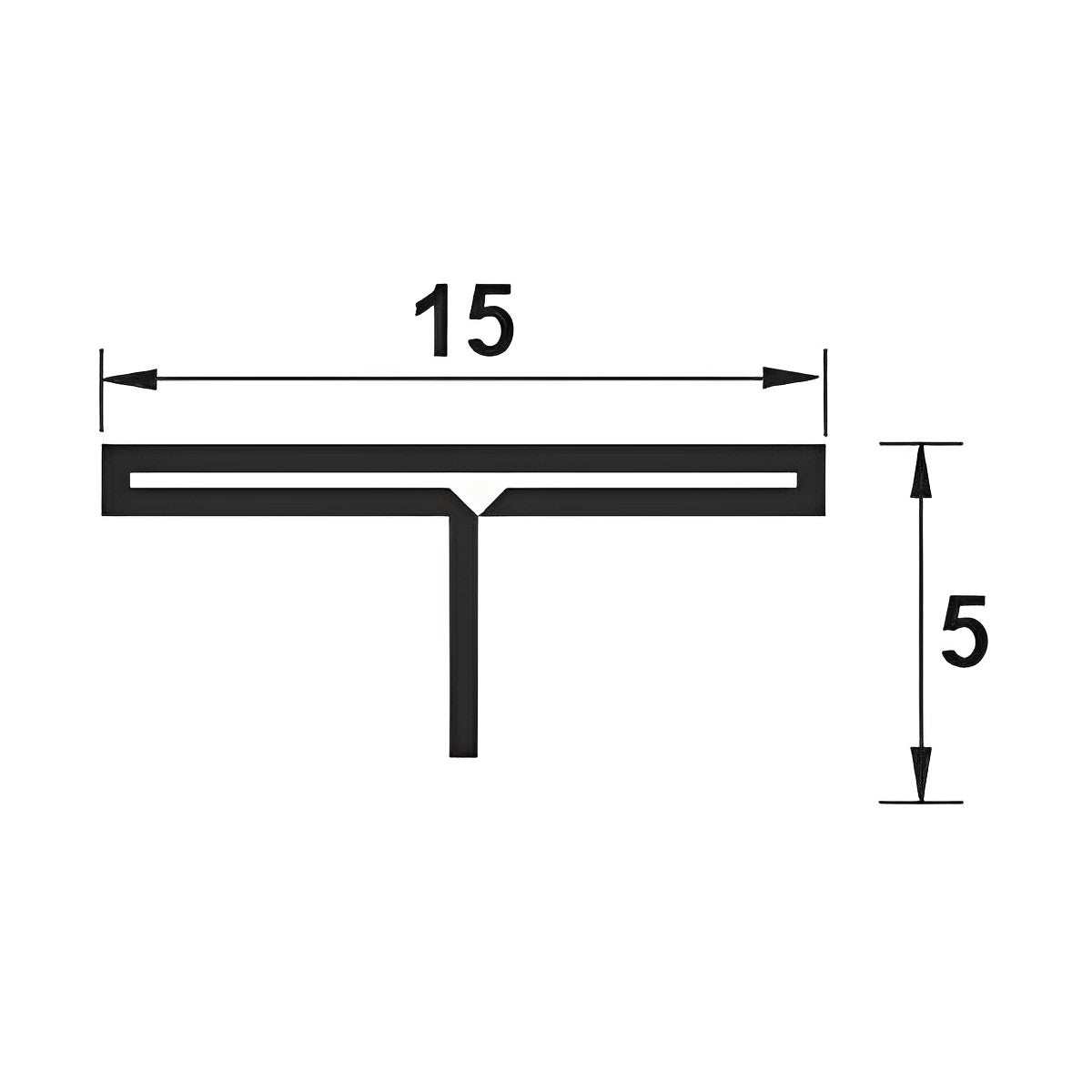 Profil trecere tip T din inox 15mm - Shopdecor.ro Profil tip T ceramica