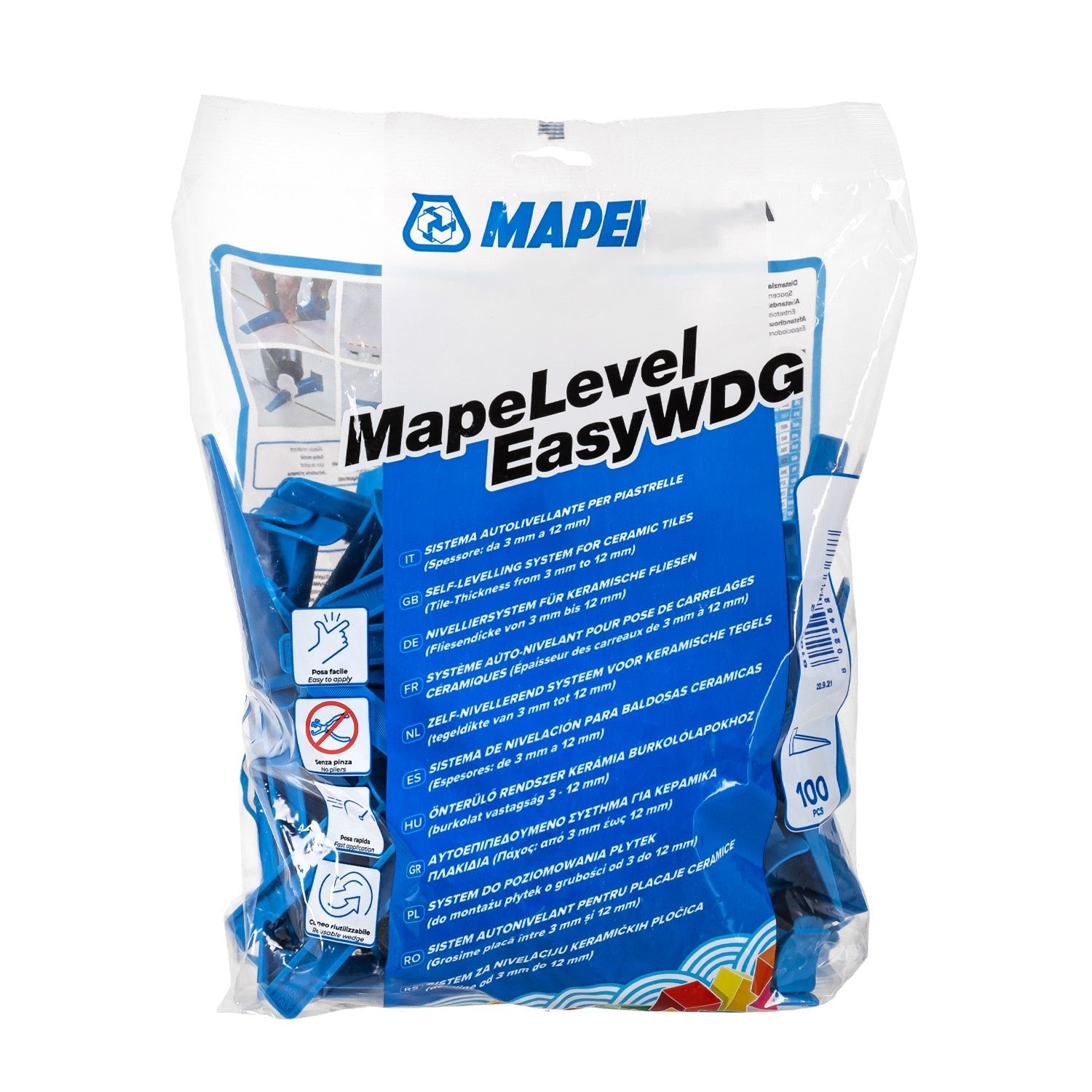 Pene profesionale nivelare gresie Mapei Mapelevel EasyWDG 100 buc - Shopdecor.ro Pene gresie